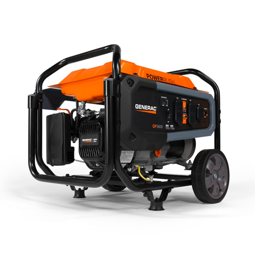 Photo of orange and black mobile generator